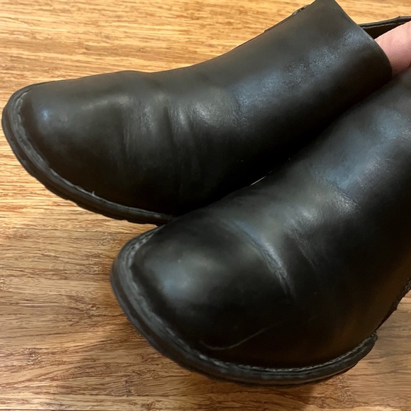 Born Black Leather Ankle Booties – Side Zip – Stacked Heel – Women’s Size 10 - Picture 4 of 15